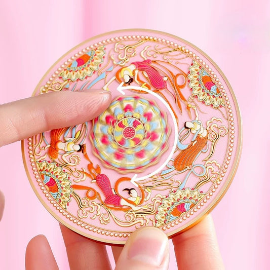 Rosy Mirage pocket mirror — floral cover artwork detail