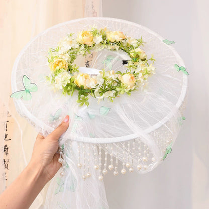 Summer Curtain Veil Hat (帷帽) - Tang Style with Butterfly Tassels