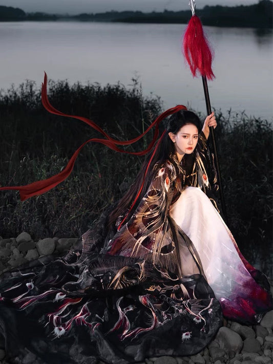 Wei Jin Dynasty Embroidered Hanfu Robe | General Mulan