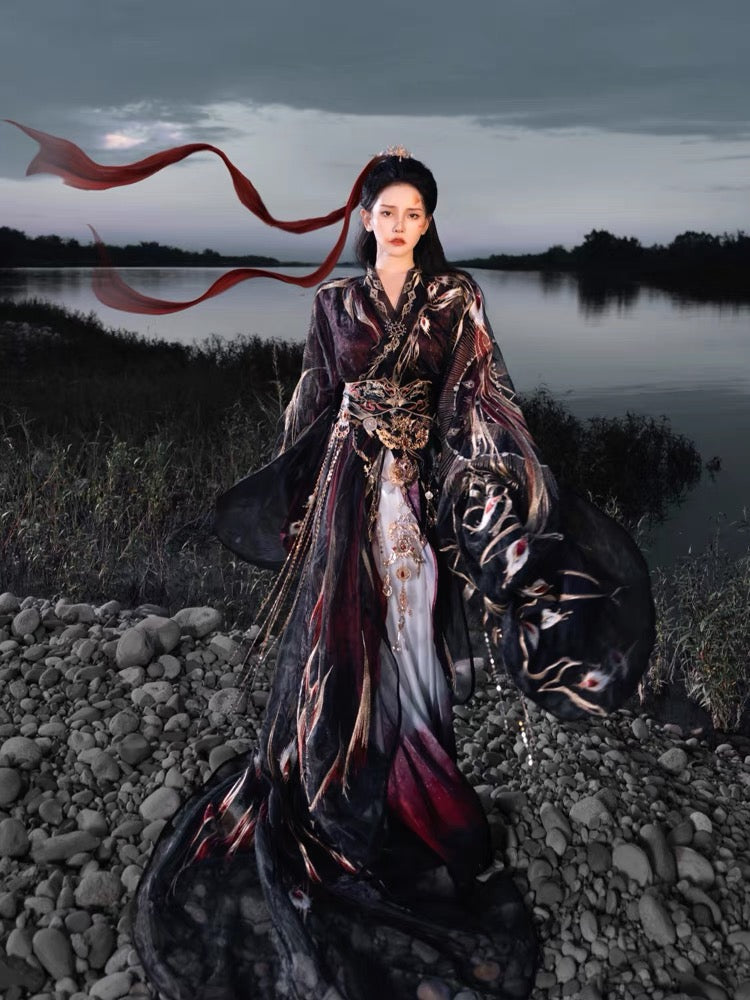 Wei Jin Dynasty Embroidered Hanfu Robe | General Mulan