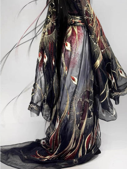 Wei Jin Dynasty Embroidered Hanfu Robe | General Mulan