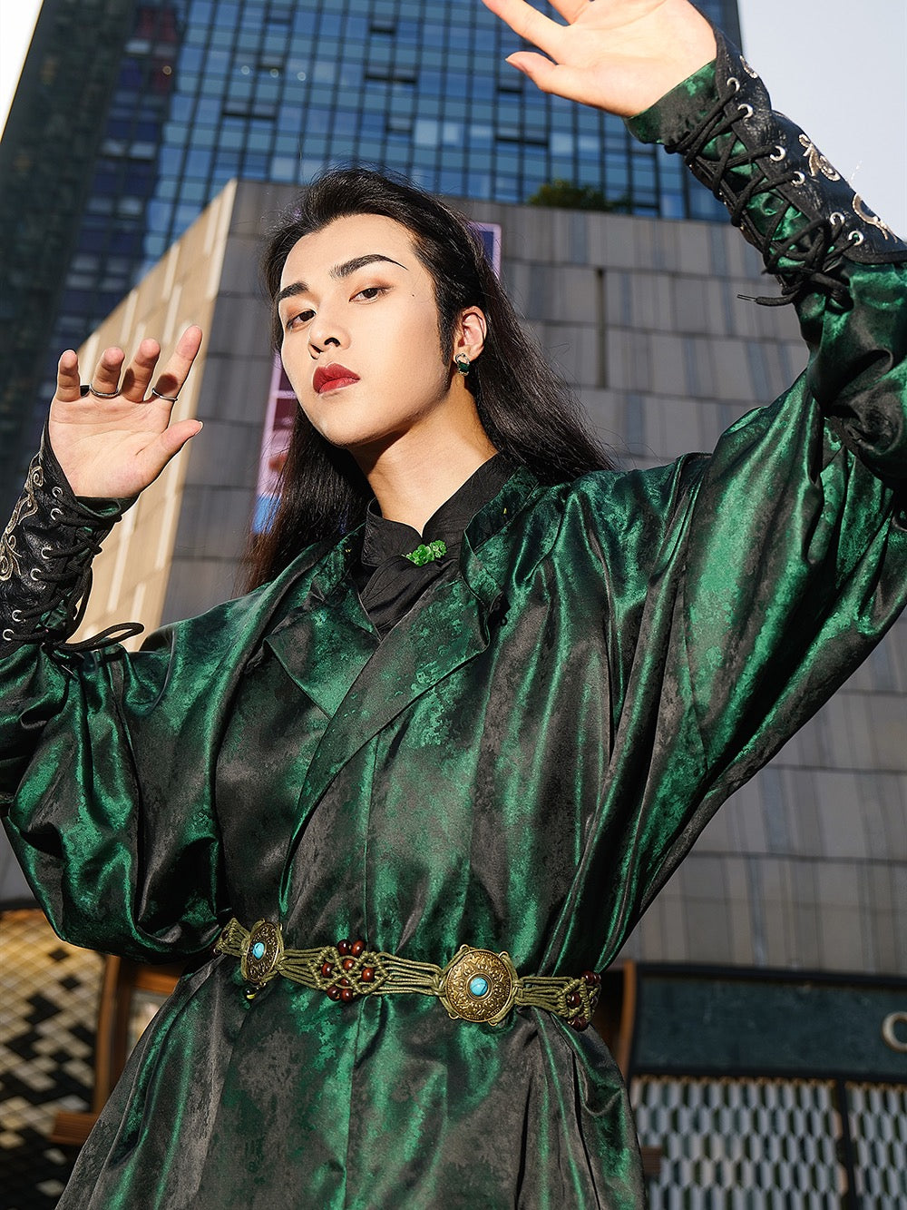 Tang Dynasty Hanfu Robe - Ink River 墨川 (Preorder)