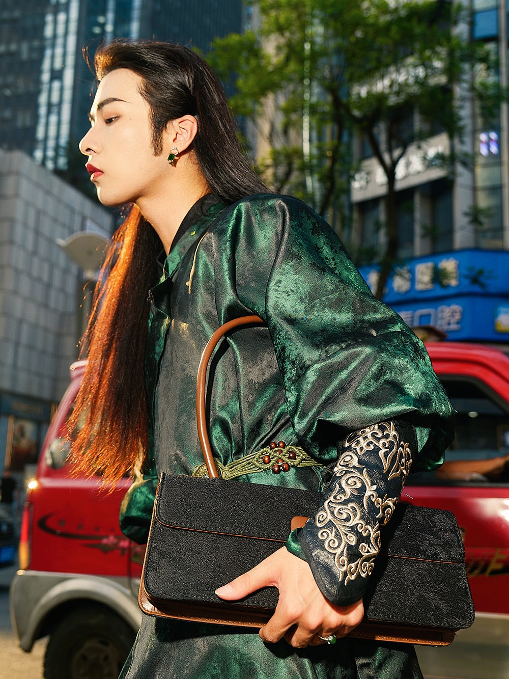 Tang Dynasty Hanfu Robe - Ink River 墨川 (Preorder)