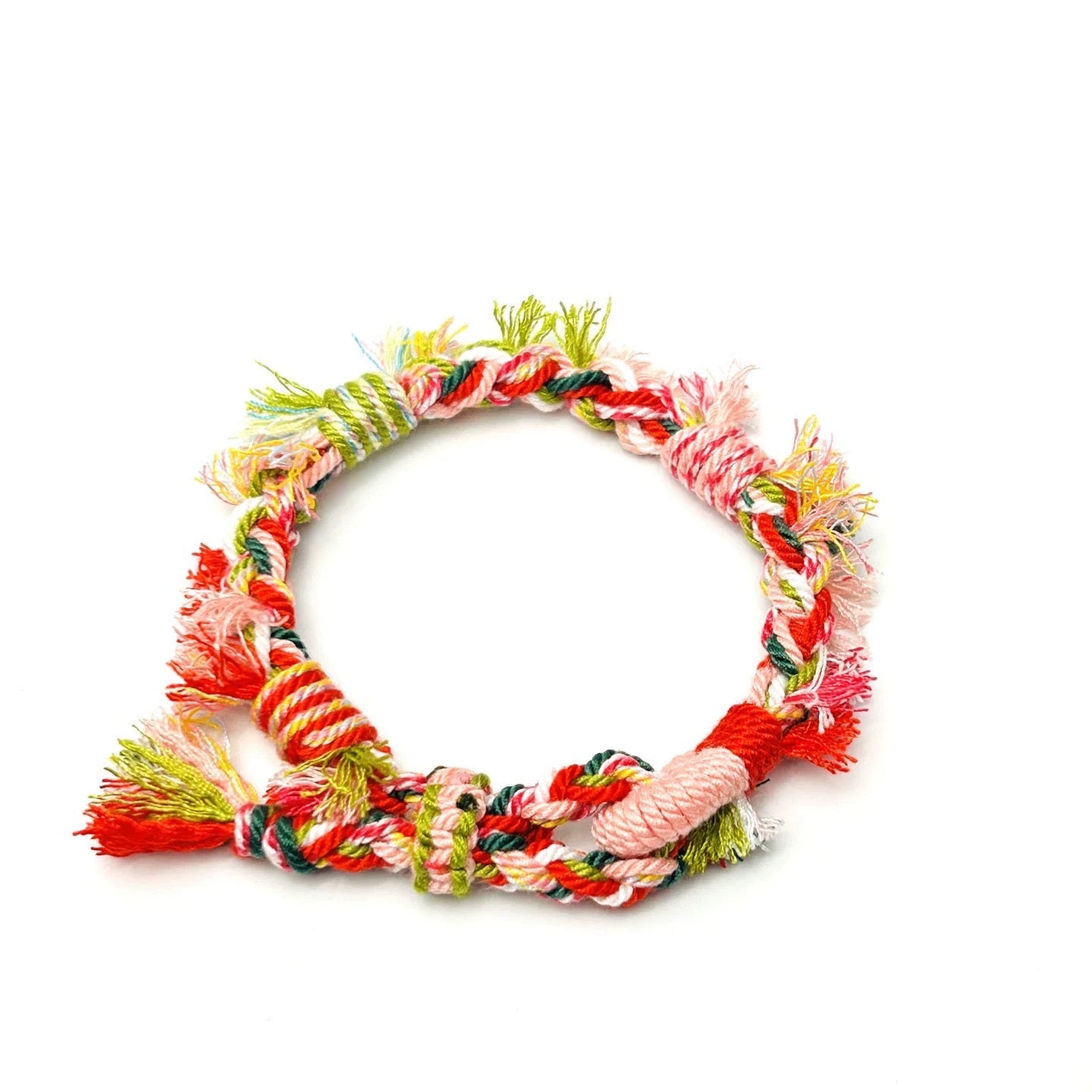 Handwoven Strawberry Fields Tibet Knot Bracelet  | Ancient China Jewelry
