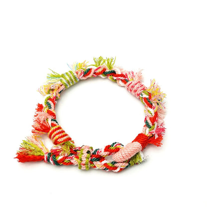 Handwoven Strawberry Fields Tibet Knot Bracelet  | Ancient China Jewelry