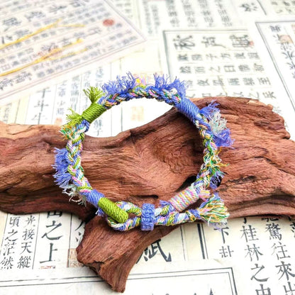 Handwoven Lavender Tibet Knot Bracelet  | Ancient China Jewelry