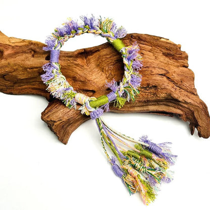 Handwoven Lavender Tibet Knot Bracelet  | Ancient China Jewelry