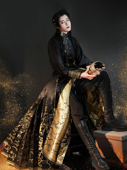 New Chinese Style Modern Hanfu Outfit - Midnight Sun (Preorder)