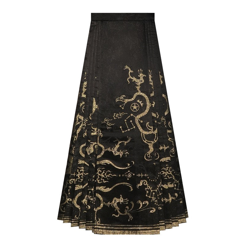 New Chinese Style Modern Hanfu Outfit - Midnight Sun (Preorder)