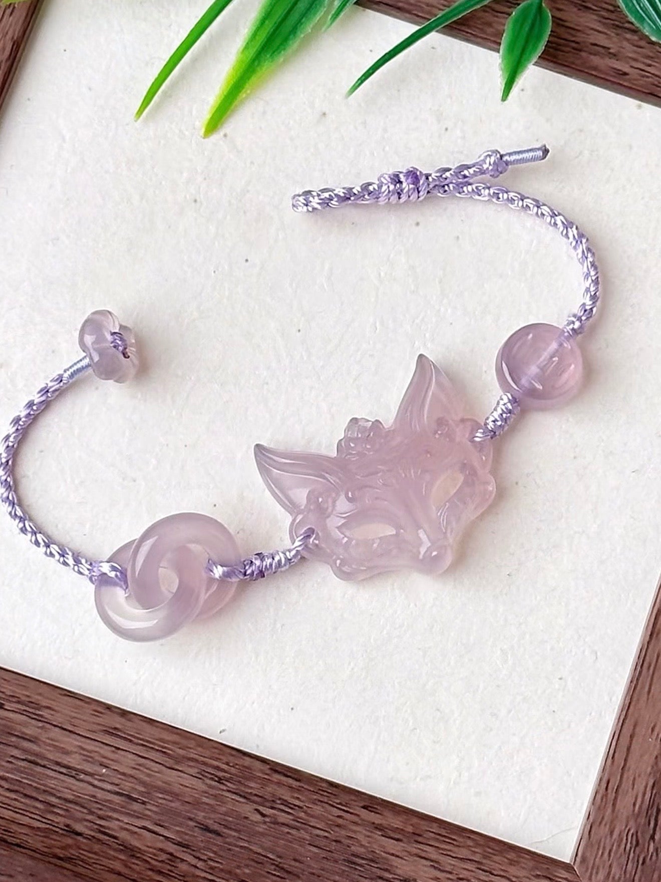 Fox Spirit Agate with Classic Handwoven Adjustable Bracelet | Ancient China Jewelry