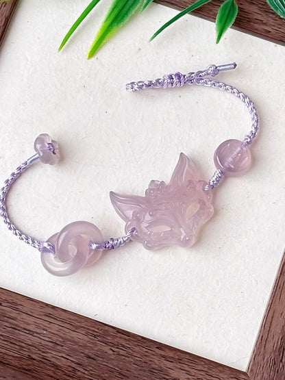 Fox Spirit Agate with Classic Handwoven Adjustable Bracelet | Ancient China Jewelry