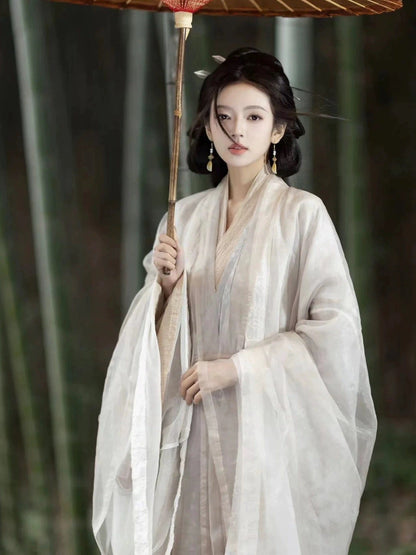 Wei Jin Dynasty Hanfu Robe | Snow Blossoms