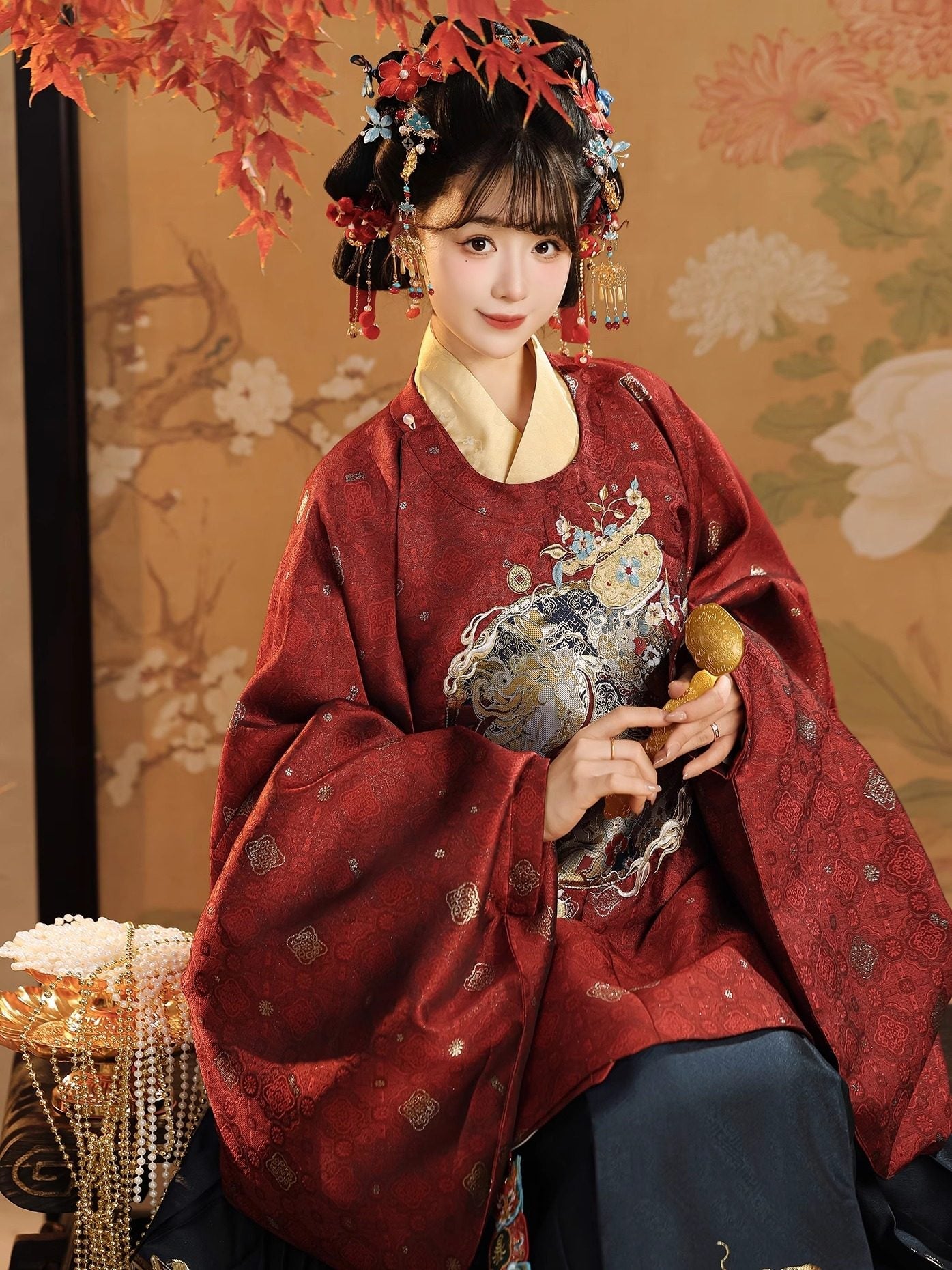 Ming Dynasty Chinese New Year Festival Hanfu | Get Rich Immediately 马上发财