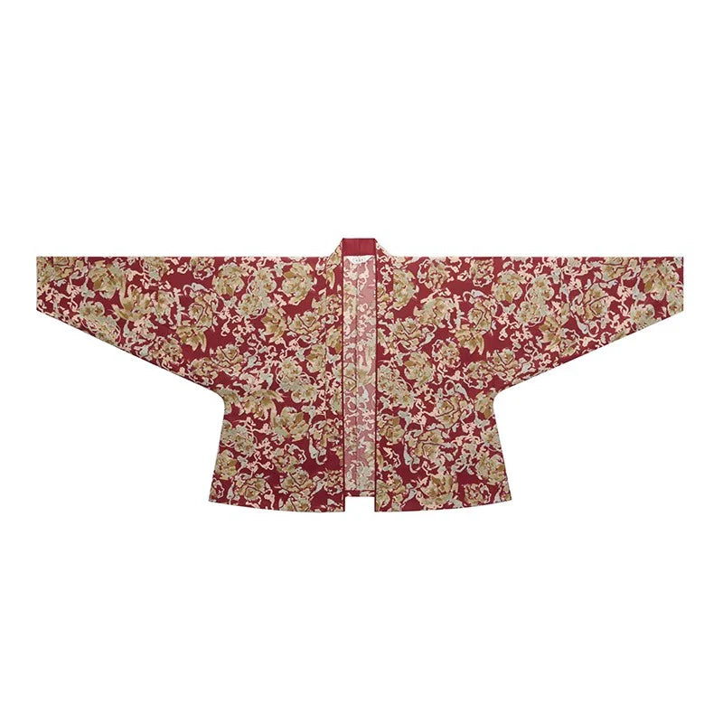 Song Dynasty Modern Hanfu Set with Winged Sleeve Top and Spiral Skirt - Yingying 盈盈 (Preorder)