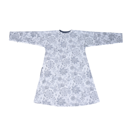 Reversible Hanfu Round Collar Robe with Black-Gray Retro Design - Autumn Rain 秋雨 (Preorder)