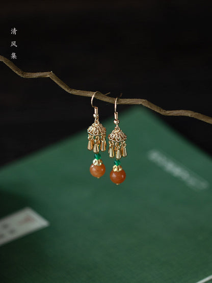 Ancient Persimmon Earrings | Hanfu Jewelry
