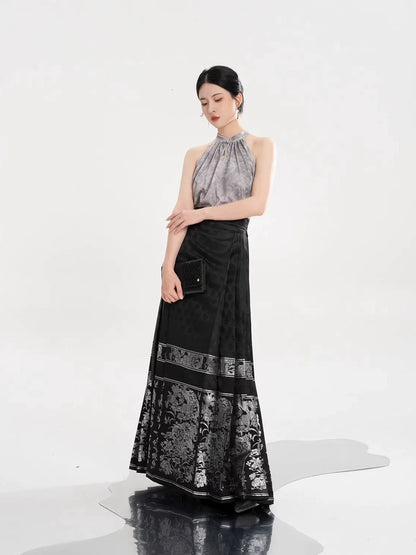 Ming Dynasty Modern Hanfu Halter Neck Top - Fengfu 风妩
