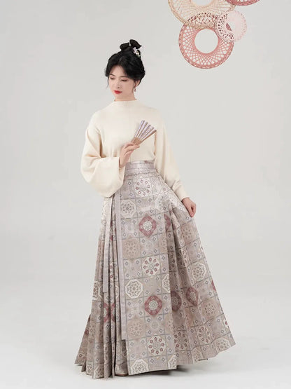 Chinese Blouse & Mamian Skirt Outfit | Wangxue 望雪