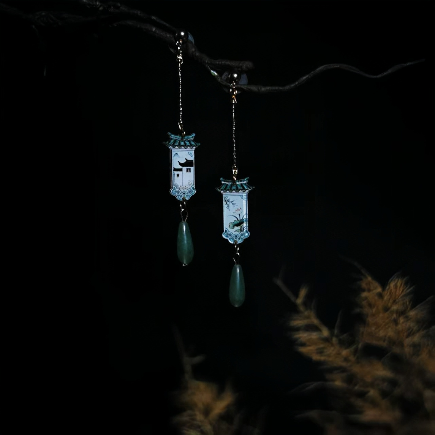 Chinese Cottage Earrings | Hanfu Jewelry