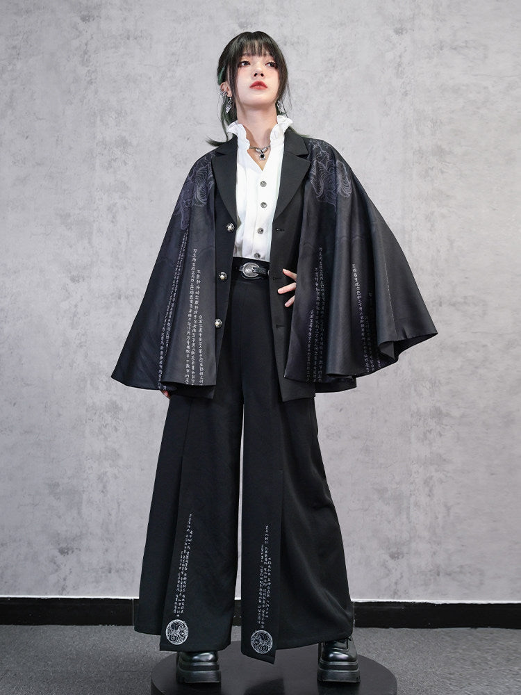 New Chinese Style Printed Suit Patchwork Cloak - Legend of the Immortals 神仙传