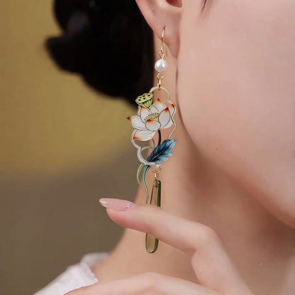 Floating Lotus Earrings | Hanfu Jewelry