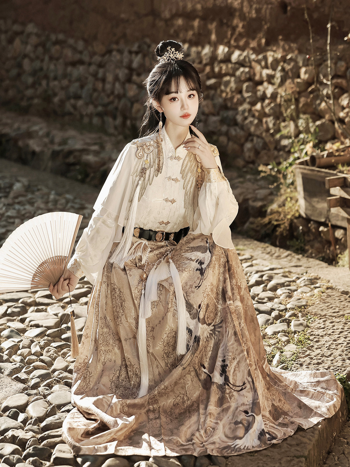 New Chinese Style Long Sleeve Top and Mamianqun - Heavenly Envoy 天国使臣