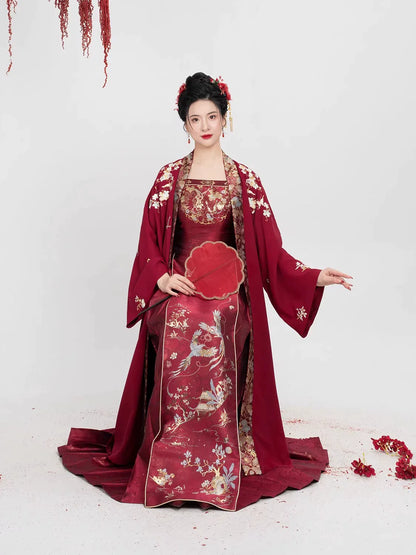 Ming Dynasty Wedding Hanfu Set & Mamian Skirt | Crimson Magpie 丹鹊相思