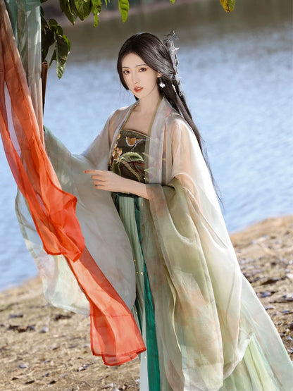 Pipa Beauty 枇杷美人 - Tang Dynasty Style Hanfu Dress Heziqun