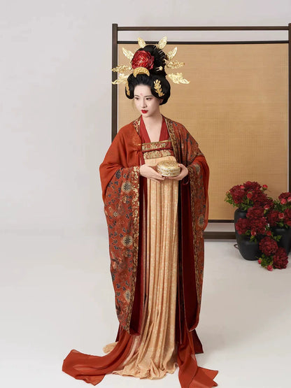 Tang Dynasty Historical Restoration Qixiong Ruqun Hanfu - Shuangfengque 双凤阙 (Preorder)