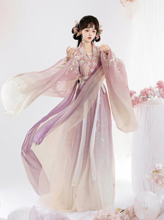 Wei Jin Dynasty Qiyao Ruqun Hanfu | Flower Kite 鸢月