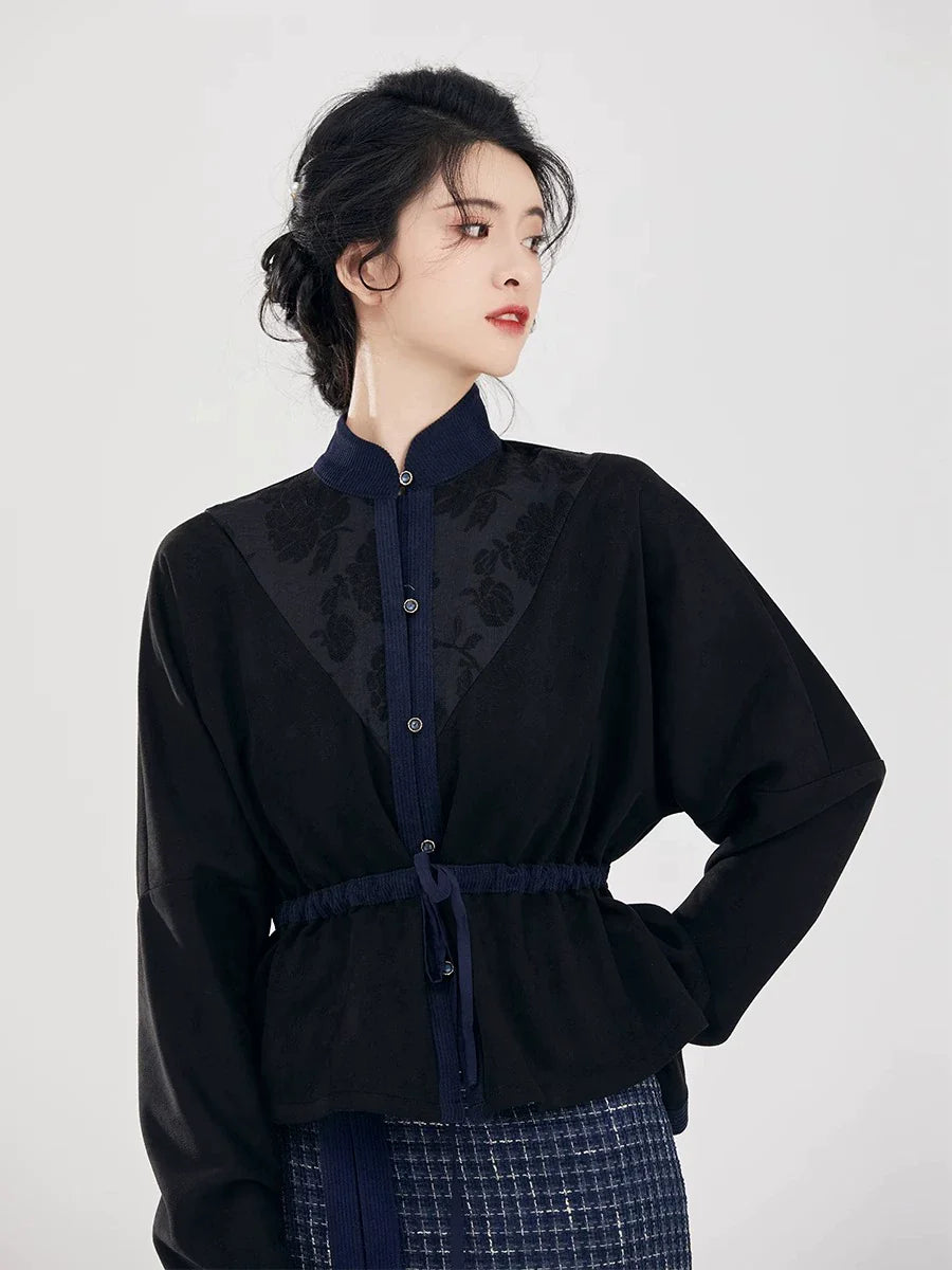 Song-Ming Dynasty Modern Hanfu Set with Long Sleeve Top and Spiral Skirt - Xu Xue 煦雪 (Preorder)