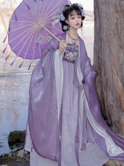 Mauve 桔梗 - Tang Dynasty Style Hanfu Dress Heziqun