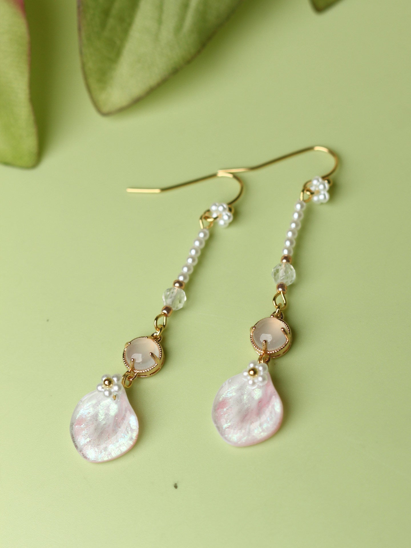 Pink Petal Earrings | Hanfu Jewelry