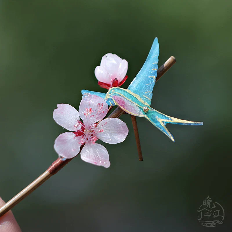 Swallow Flower Hair Stick | Ancient Chinese Hair Accessory
