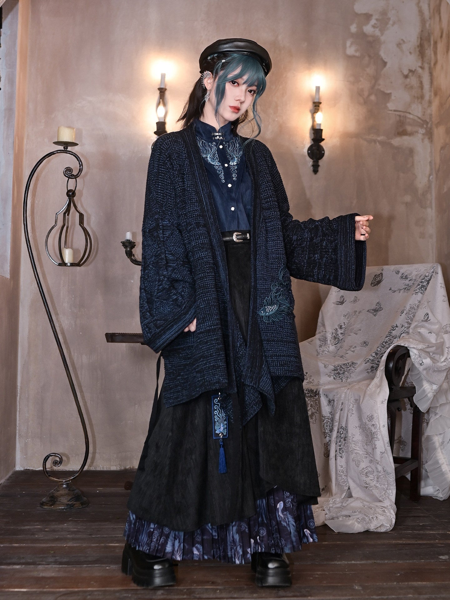 Ming Dynasty Modern Pipa Sleeve Top - Floating Light and Dream 浮光鳍梦