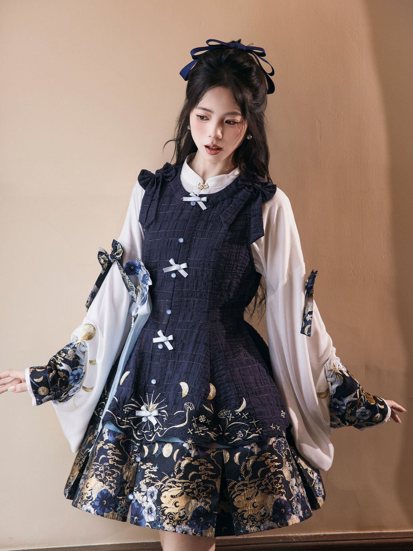 New Chinese Lolita Style Pipa Sleeve Top and Dress - Tarot of the Moon 月之塔罗