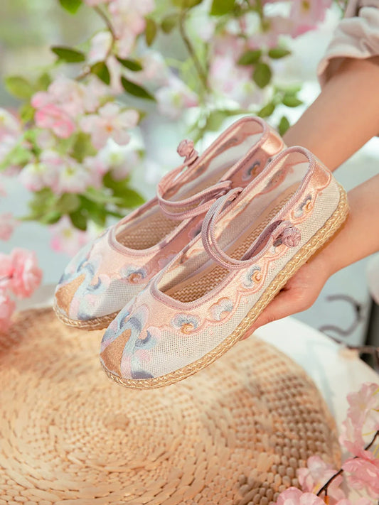 Lucy - Sheer Embroidered Chinese Hanfu Shoes