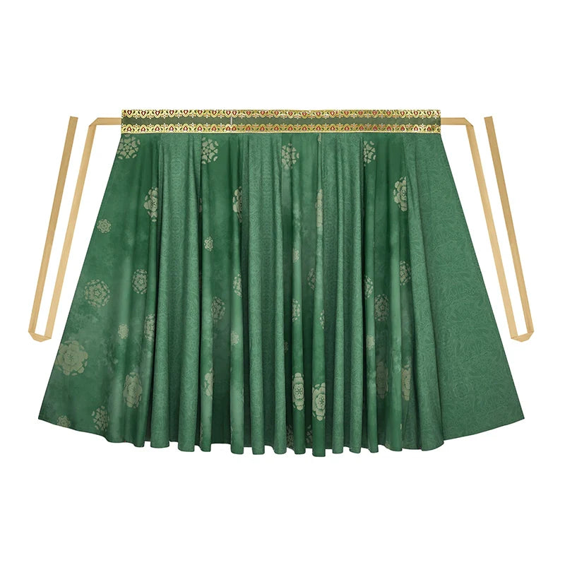 Tang Dynasty Modern Hanfu Set with Beizi Overlay & Flowing Eight-Panel Skirt - Weiyang 未央 (Preorder)
