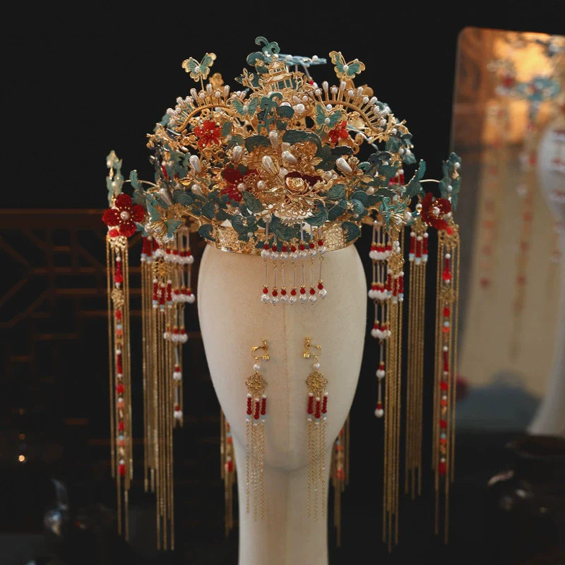 Chinese Wedding Hair Accessories: Hearts Echo