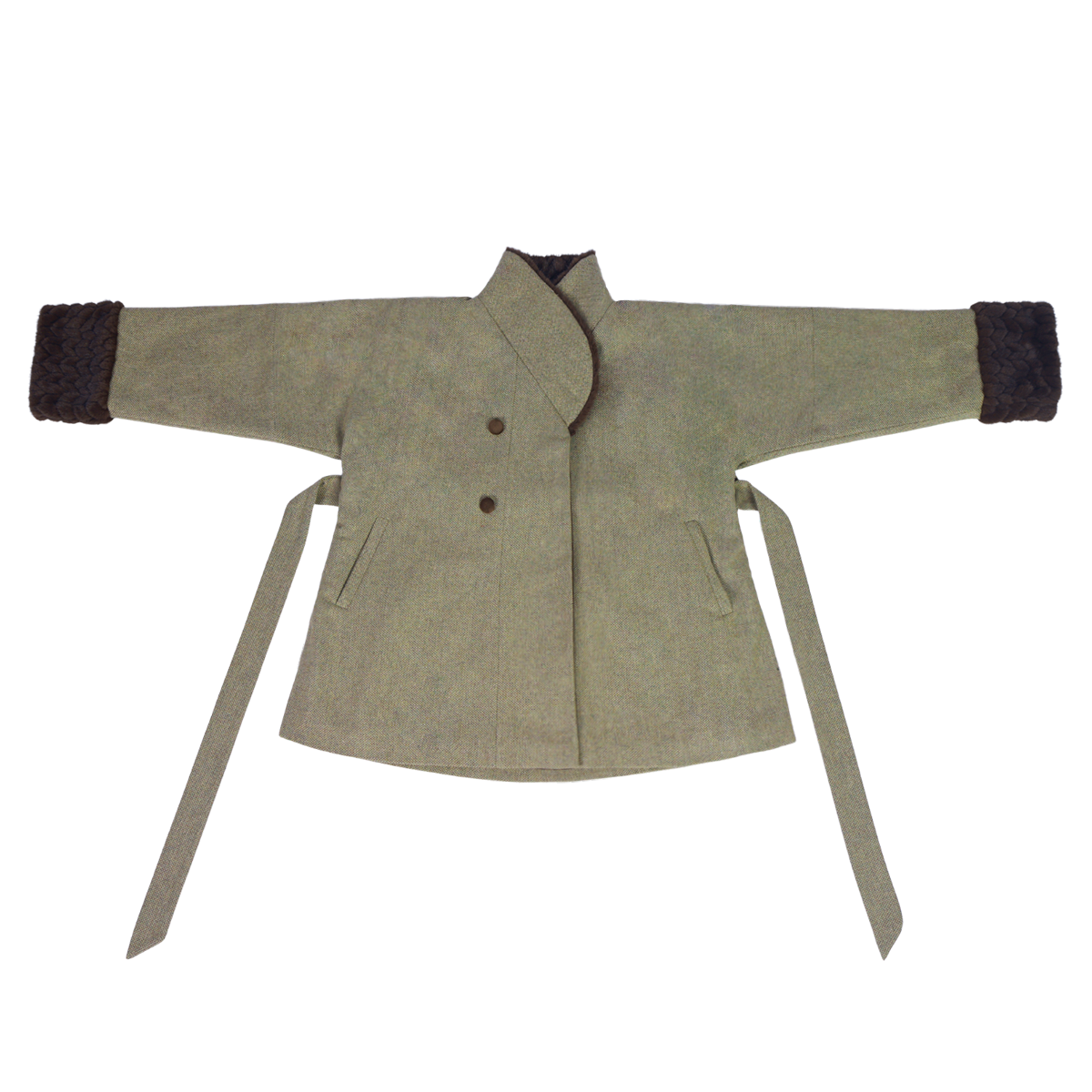 Tang Dynasty Inspired Wool Jacket with Shorts or Wrap Skirt - Winter Music 冬音 (Preorder)