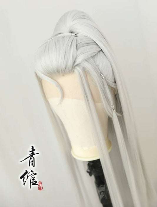 Xiaxian Ruoshi cosplay wig - side profile detail