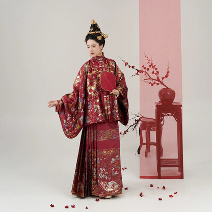Ming Dynasty Wedding Hanfu Set & Mamian Skirt | Forever Bliss 永永其祥