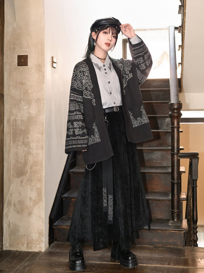 New Chinese Style Bronze Pattern Sweater - Casting Soul 铸魂