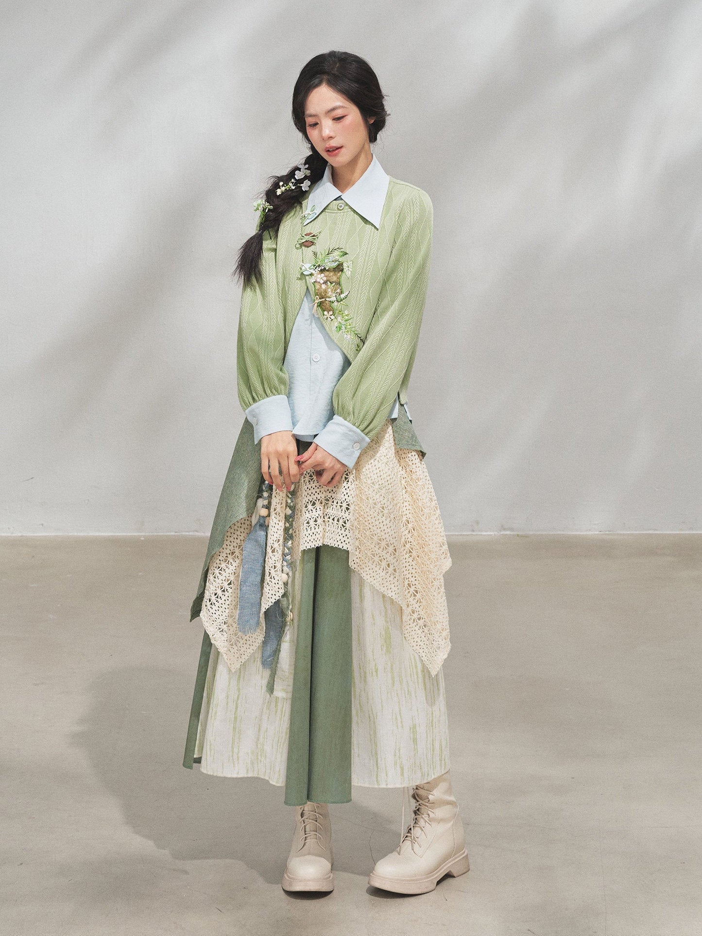 Spring Letter Moss Traces | Xianxia Style Hanyuansu Outfit