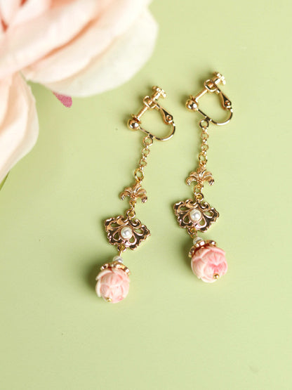 Regal Rose Earrings | Hanfu Jewelry
