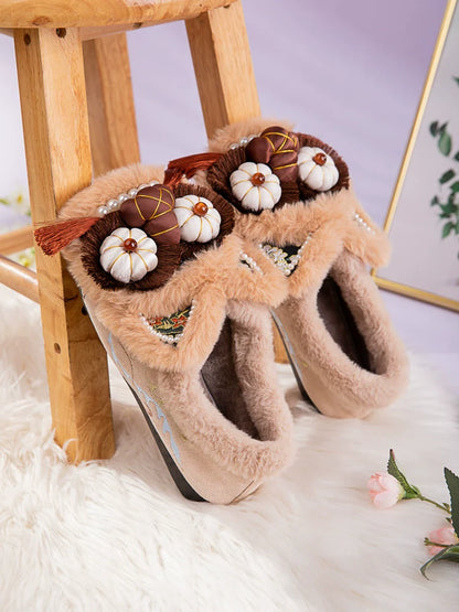 Katherine - Traditional Chinese Lion Furry Shoes