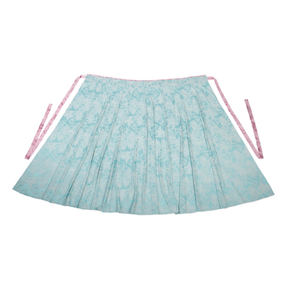 Tang Dynasty Modern Hanfu Round Collar Top and Eight Panel Skirt - Tiffany Glaze 青釉染 (Preorder)