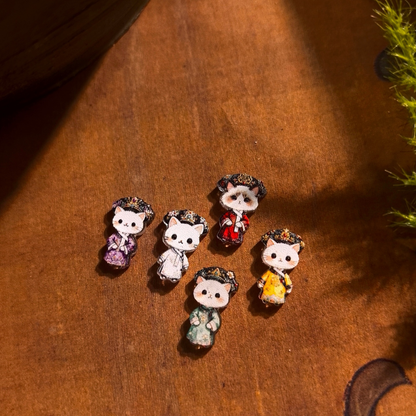 Cat Empresses in the Palace Ear Studs | Hanfu Jewelry