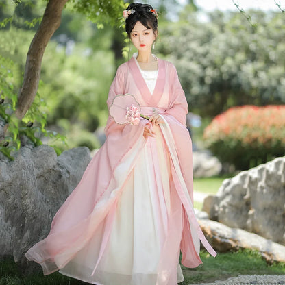 Wei Jin Dynasty Qiyao Ruqun Hanfu | Roselle