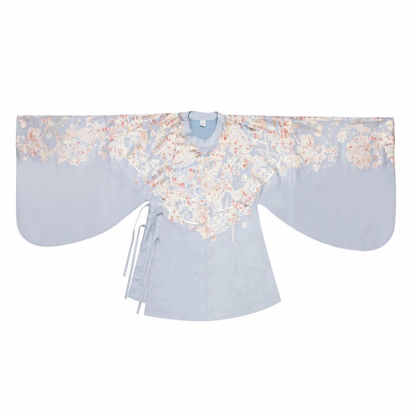 Ming Dynasty Round Collar Pipa Sleeve Top & Mamian Skirt | Melodies 棠织金音